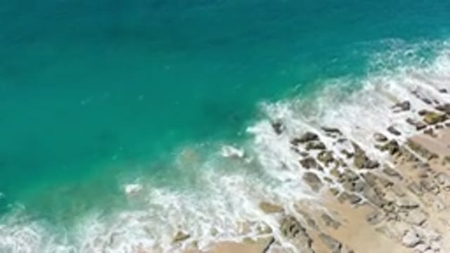 LOS CABOS MEXICO-2020: Breathtaking View Of The Turquoise Tides Splashing Their