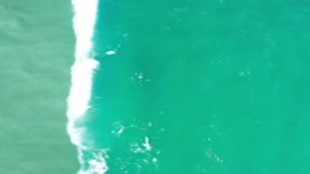 LOS CABOS MEXICO-2020: Green Wave Flowing Towards Shore