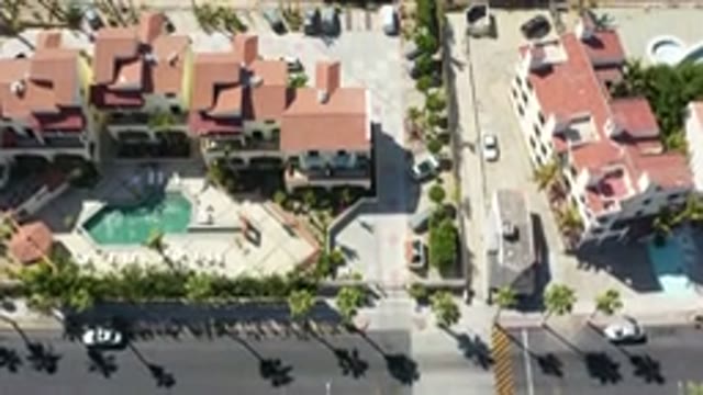 LOS CABOS MEXICO-2020: Beautiful Set Of Houses Next To A Green Area Seen From