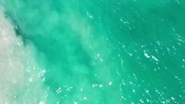 LOS CABOS MEXICO-2020: Green Sea With Rippling Waves On A Sunny Day