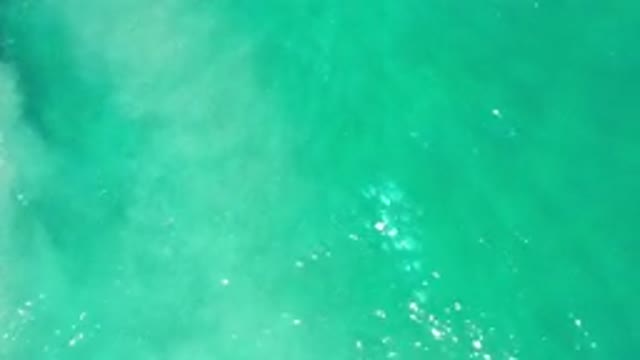 LOS CABOS MEXICO-2020: Blue Sea Water And Light Waves On It