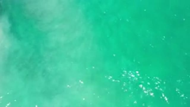 LOS CABOS MEXICO-2020: Aerial View Of The Beautiful Green Ocean With Some Waves