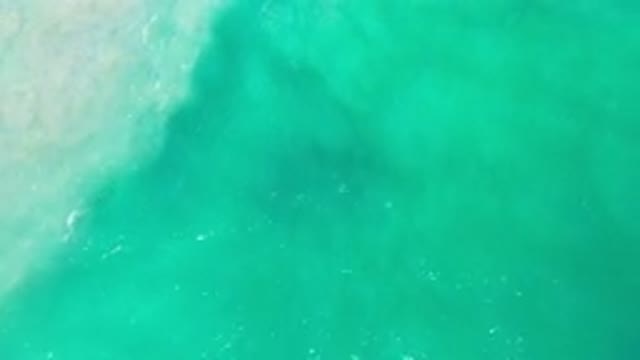 LOS CABOS MEXICO-2020: A Beautiful Green And Clean Water Beach Seen From Above