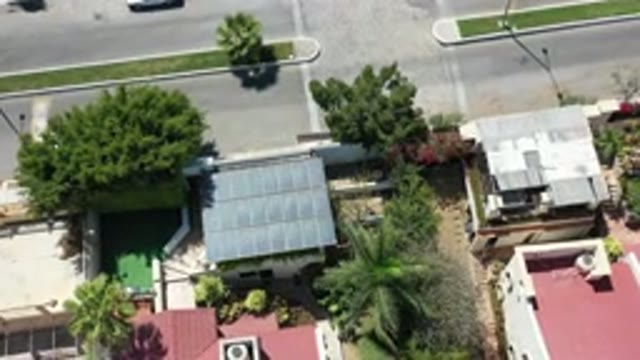 LOS CABOS MEXICO-2020: Overhead View Of Neighborhood And Street Moving Down