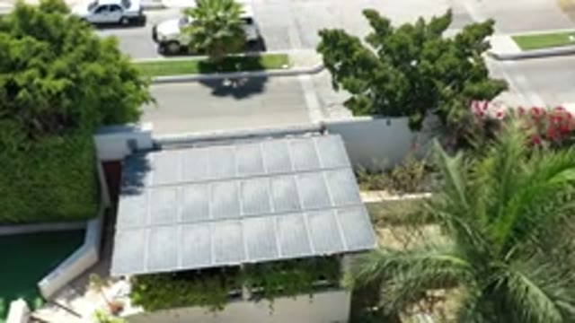 LOS CABOS MEXICO-2020: White Car Driving Passing Around Neighborhood
