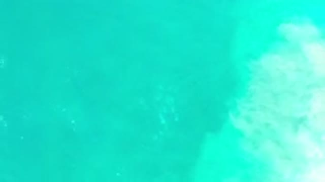 LOS CABOS MEXICO-2020: Amazing Green Sea Waves Rolling Ashore