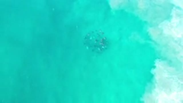 LOS CABOS MEXICO-2020: Clear Blue Water With Foam And Waves