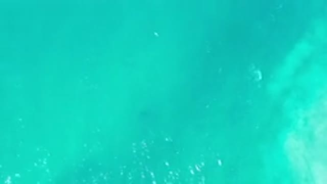 LOS CABOS MEXICO-2020: Beautiful Green Blue Water Slowly Moving Calmly With The