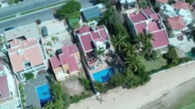 LOS CABOS MEXICO-2020: Bird's Eye View Of Home And Roof In A Urban Area