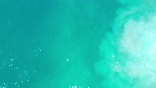 LOS CABOS MEXICO-2020: Beautiful Cyan Ocean From The Eye Of A Drone Camera