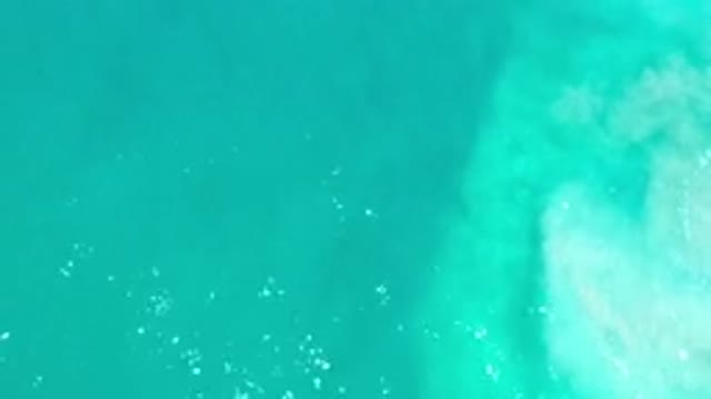 LOS CABOS MEXICO-2020: The Top View Of The Silent Blue Sea Without Waves