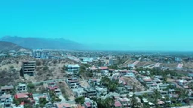 LOS CABOS MEXICO-2020: Aerial View Of A Small Portion Of Town Or Village Built