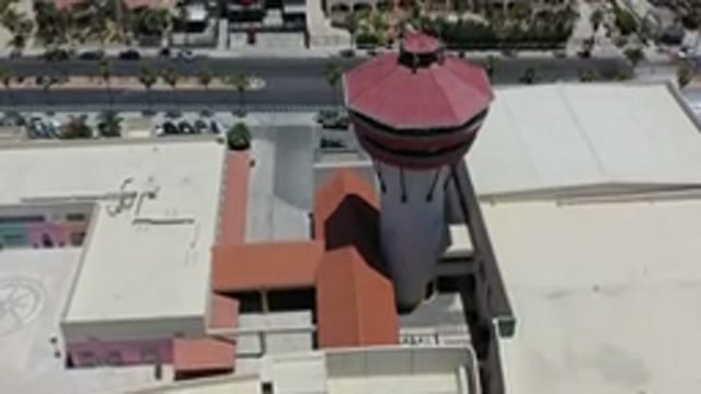 LOS CABOS MEXICO-2020: A Top Straight View Of Concrete Roofs And Towers And