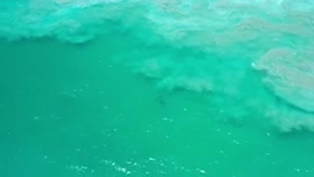 LOS CABOS MEXICO-2020: Crystal Clear Blue Roaring Waters Swirling Into Waves Of