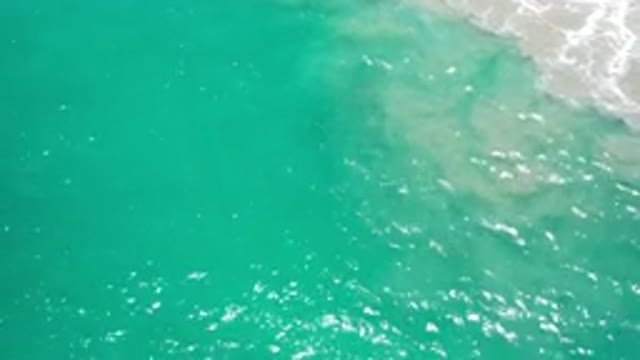 LOS CABOS MEXICO-2020: Aerial View Of The Beautiful Green And Clear Waters In