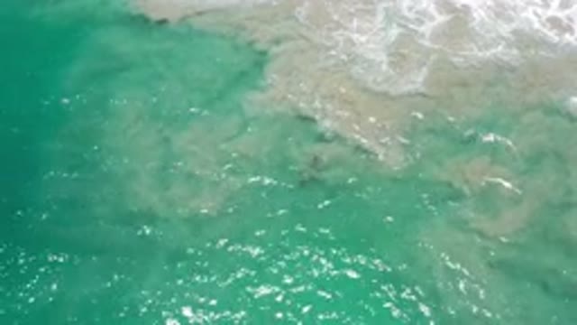 LOS CABOS MEXICO-2020: Ocean Showing Its Beautiful White And Green Waves Moving
