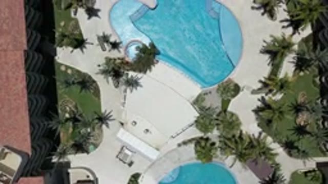 LOS CABOS MEXICO-2020: Sunny Day At A Well Manicured Resort With Multiple Pools