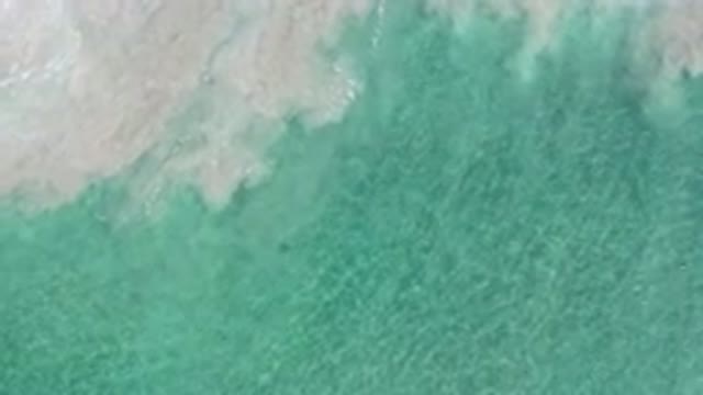 LOS CABOS MEXICO-2020: Clear Blue Ocean Waves Coming To And From Shore