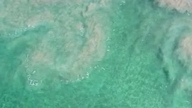 LOS CABOS MEXICO-2020: Moving White Wave Interrupts The Peace And Calm Of The