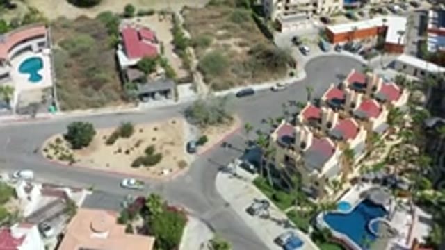 LOS CABOS MEXICO-2020: Straight Top View Of A Town With Beautifully Landscaped