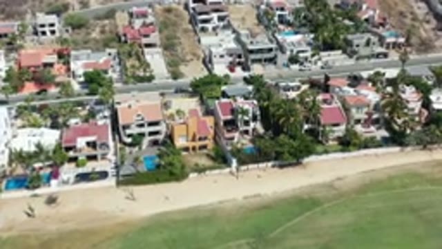 LOS CABOS MEXICO-2020: Aerial View Of A Residential Area With Large Homes Some