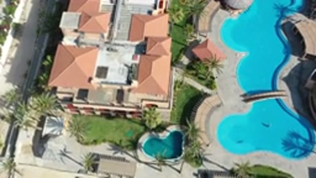 LOS CABOS MEXICO-2020: Aerial View Of Resort With The Swimming Pool Shown From