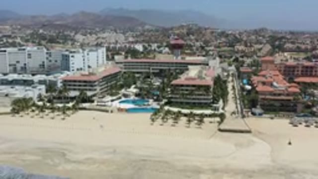 LOS CABOS MEXICO-2020: Aerial View Of Buildings Along The Seashore
