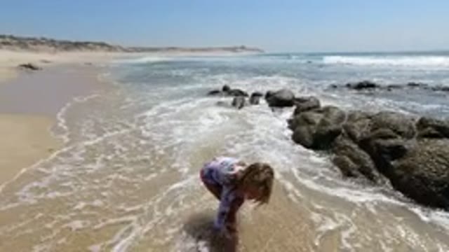 LOS CABOS MEXICO-2020: Nature's Play Spot For A Small Child To Stay Safe From