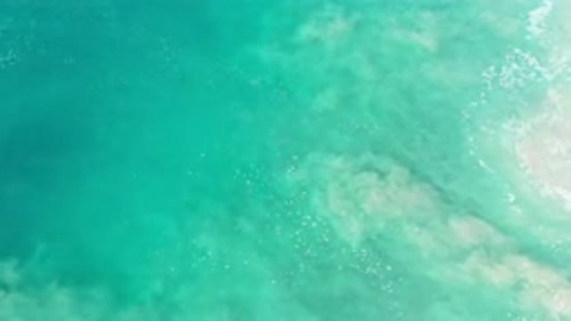 LOS CABOS MEXICO-2020: Clear Ocean Floors As Wave Comes In
