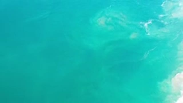 LOS CABOS MEXICO-2020: Aerial View Of The Ocean With Bright Blue Waters