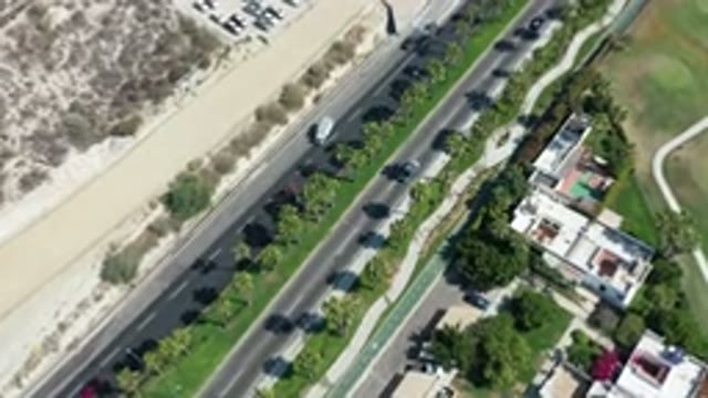 LOS CABOS MEXICO-2020: Cars Traveling Opposite Directions
