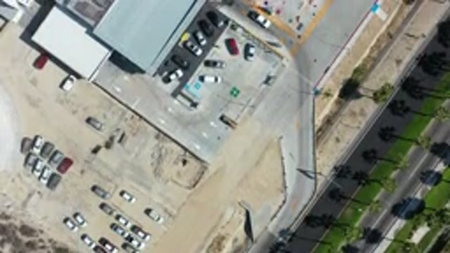 LOS CABOS MEXICO-2020: Aerial View of The Commercial Buildings' Roofing System