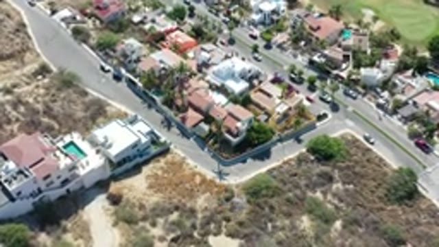LOS CABOS MEXICO-2020: Slight Zoom Towards Several Houses In A Residential Area