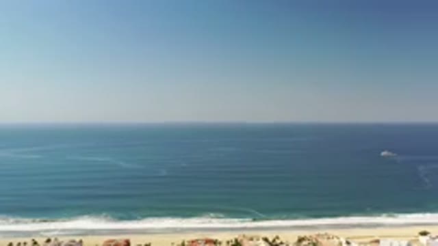LOS CABOS MEXICO-2020: Aerial View Of Houses In Front Of The Beach