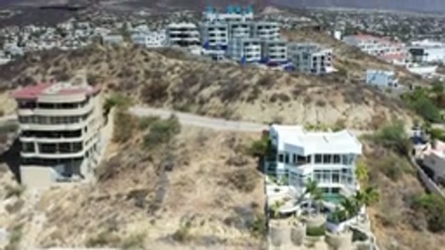 LOS CABOS MEXICO-2020: The Top View Of The Mountain City With Tallest Buildings