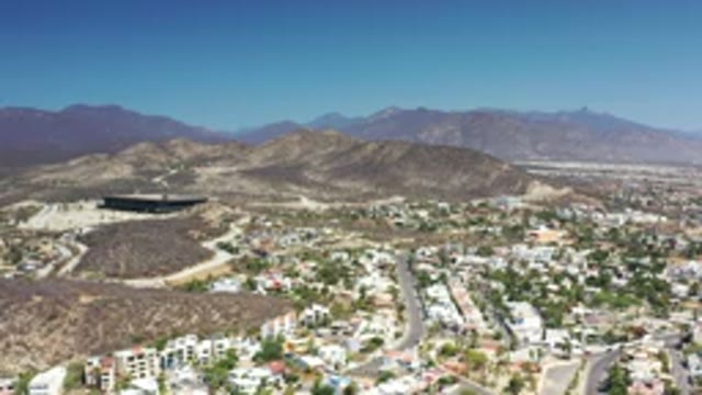 LOS CABOS MEXICO-2020: An Aerial View of Coastal Residential Areas