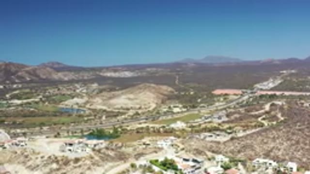 LOS CABOS MEXICO-2020: Aerial View Of A Community Located On Dry Desert-Like