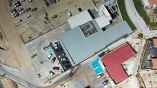 LOS CABOS MEXICO-2020: Aerial Drone Footage Of Industrial Park And Parking Lot