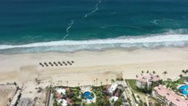 LOS CABOS MEXICO-2020: Drone Shot Of A Beach