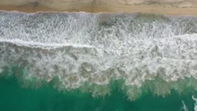 LOS CABOS MEXICO-2020: Waves Splashing On Coast And Making Foam