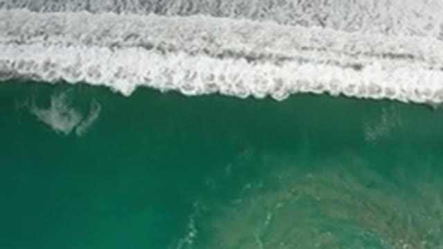 LOS CABOS MEXICO-2020: A Big Wave Of Water Dispersing Over The Ocean
