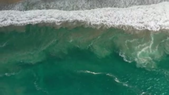 LOS CABOS MEXICO-2020: The Top View Of The Sea With Large White Waves