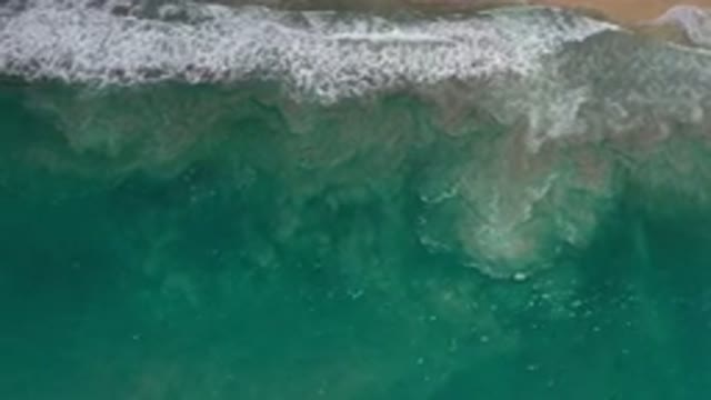 LOS CABOS MEXICO-2020: Sea With A Beautiful Blue Color Coming In Into The Shore