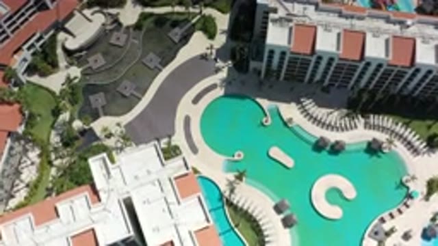 LOS CABOS MEXICO-2020: A View Of A Spacious Resort With Pools