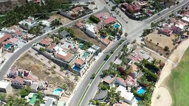 LOS CABOS MEXICO-2020: Aerial View Of Developed Land And Houses On A Bright And