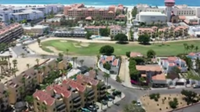 LOS CABOS MEXICO-2020: A View Of A Huge City With Large Buildings And Green