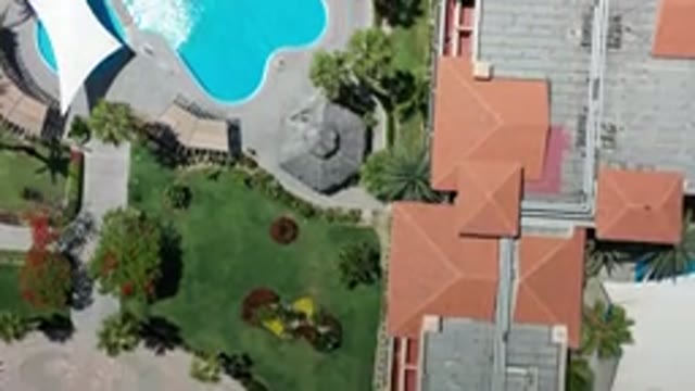 LOS CABOS MEXICO-2020: Top View Of A Resort Or Hotel With Swimming Pool