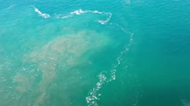 LOS CABOS MEXICO-2020: Aerial View Over Clear Ocean Showing Coral And Rock Formations