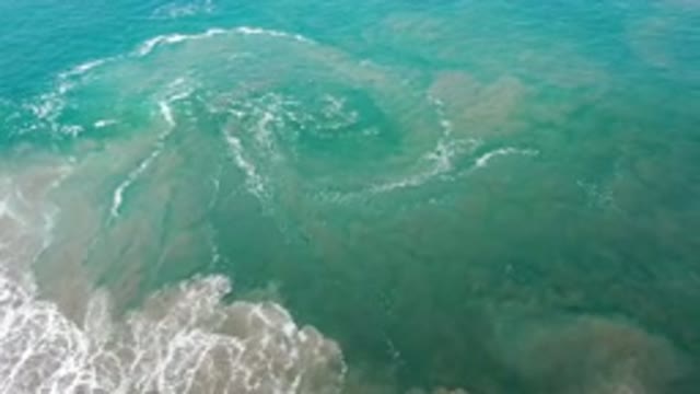 LOS CABOS MEXICO-2020: Rippling Beautiful Teal Open Ocean Water Swirling Around