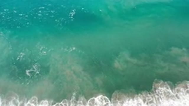 LOS CABOS MEXICO-2020: View From The Top Of A Tidal Wave Crushing The Surface Of